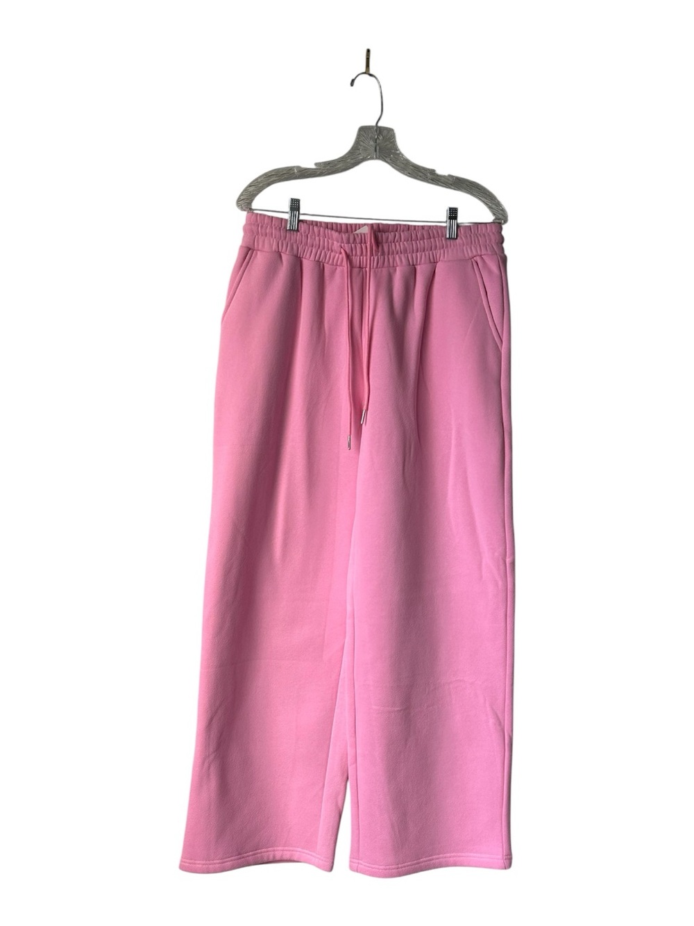 Trendy Queen wide leg pink sweatpants NWT size medium. - Picture 2 of 9